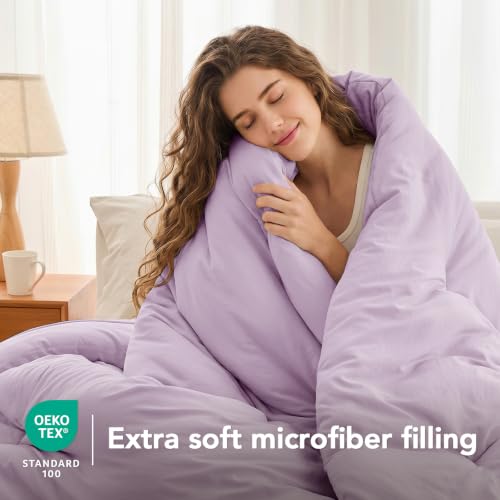Image of Queen Comforter Set Prewashed Lightweight Quilted Bedding for All Season