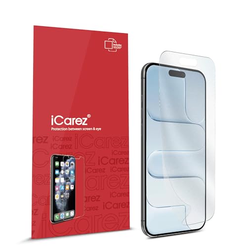 iCarez HD Anti Glare Matte Screen Protector for iPhone Air 2025 [3 Pack] (Case Friendly) Premium No...