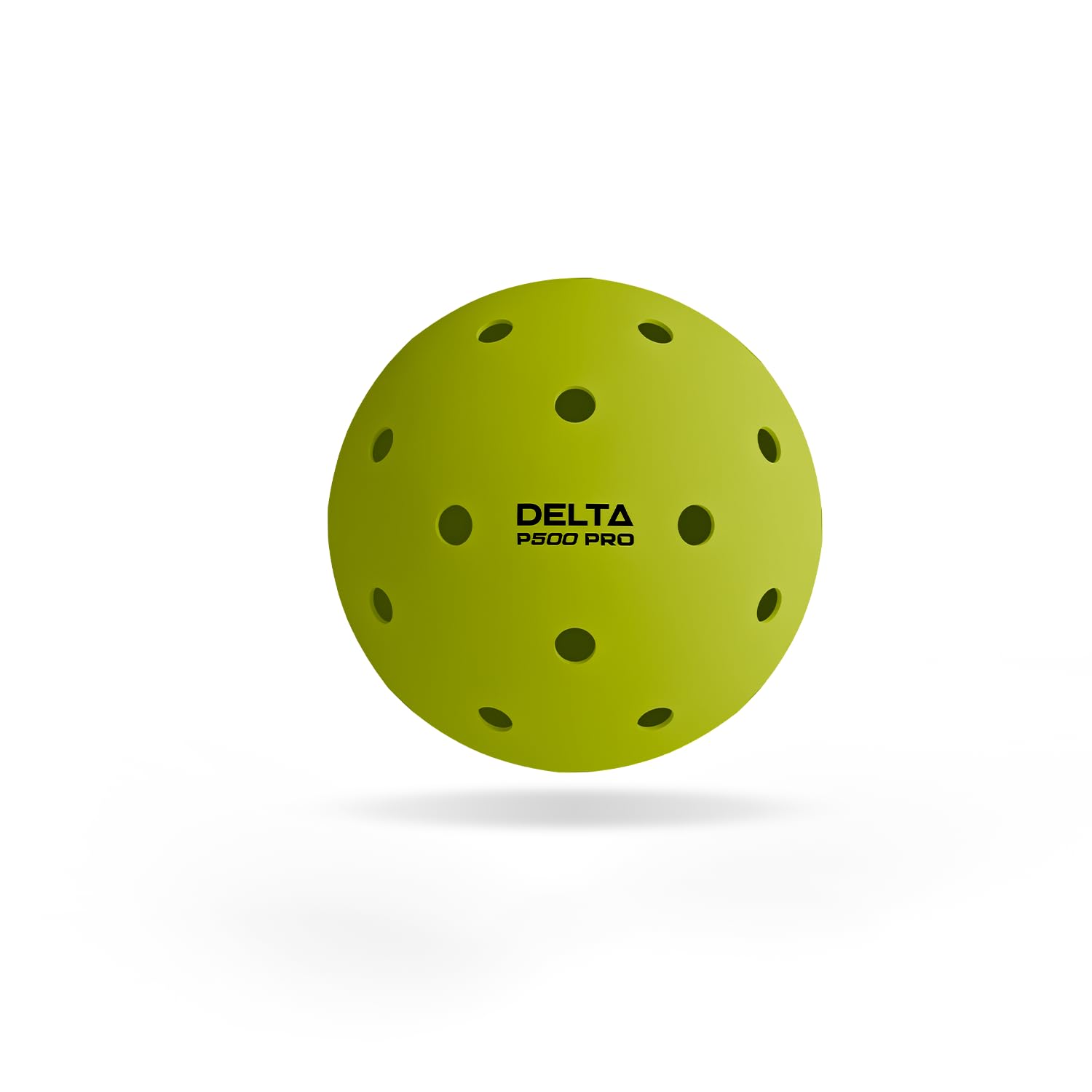 Hundred Delta P500 Pro Pickleball Balls | Pack of 6 | USA Pickleball Approved | 40 Hole Design | Tournament Ball (Neon Yellow)