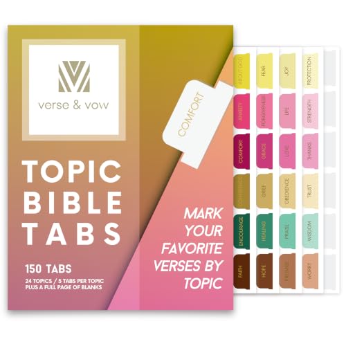 Image of Verse & Vow Topic Bible Tabs, Passion Fruit: 150 Tabs, 24 Topics for Verse Marking