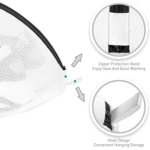 Amazon Brand - Pinzon Premium Laundry Mesh Bag For Shoes/Sneaker, Multi Protection Wash Laundry Net With Durable Zipper Laundry Bag For Travel - 2 Set #TOP3