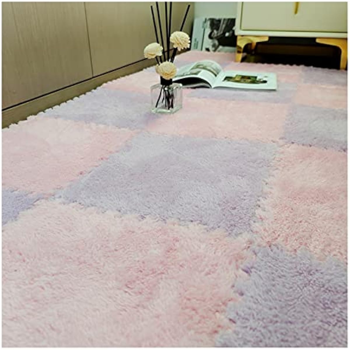 通販 取扱 店 タイル カーペット ジョイント マット ジョイントマット にとって ベッドルーム リビングルーム 寮 ロングファーラグ キッズ プレイルーム 赤ちゃん 女の子 保育園 装飾マット Afchj Color C Size 30x30x0 6cm 36pcs ジョイントマット