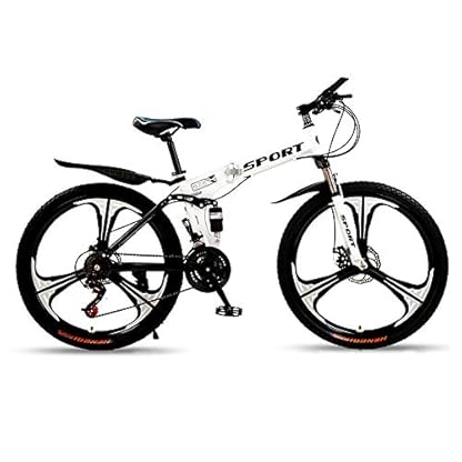 26 Zoll/ 24Geschwindigkeit Mountainbike Klappräder Männer Und Frauen ShiftGeschwindigkeit Fahrrad Doppelte Stoßdämpfung Doppelscheibenbremse Rahmen Aus Kohlenstoffhaltigem Stahl Offroad Fahrräder