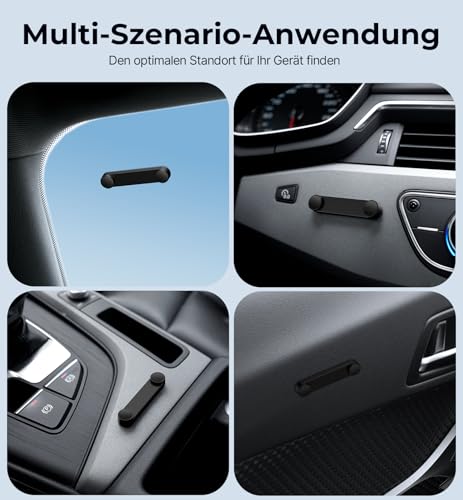 Unlicaku AutoHalterung für OOONO CO-Driver NO2, mit Integriertem Metallplättchen für Magnetische Haftung, mit 3M Kleber überall im Auto Platzierbar, Einfache Montage, für OOONO NO2 Blitzerwarner