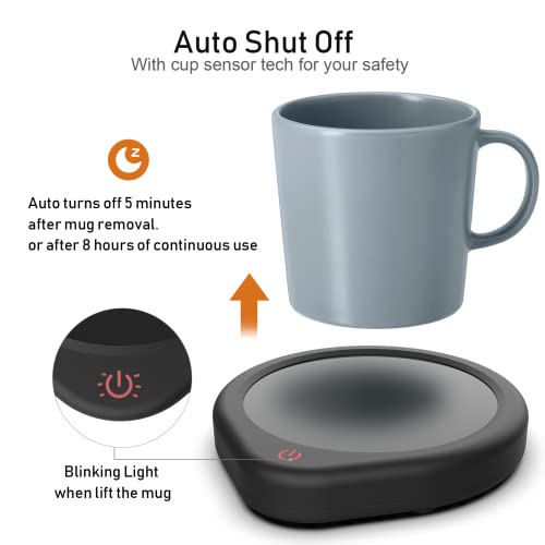 Coffee Mug Warmer With Auto Shut Off For Desk, Cup Warmer Smart Temperature Settings, Electric Beverage Tea Water Milk Warmer For All Cups And Mugs, Heating Plate Candle Wax Warmer #TOP2