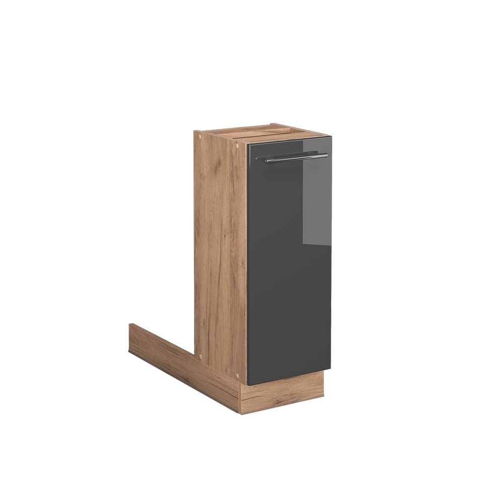 Vicco Kitchen island Fame-Line, Anthracite high gloss, 30 cm