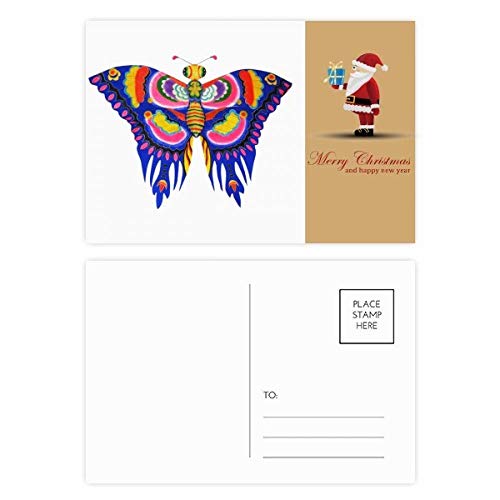 Cartes postales chinoises traditionnelles de Noël avec motifs papillons