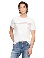 Tommy Hilfiger Men's M Paul TEE T-Shirts, Optic White TH, LG