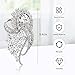 UAIAGM Rhinestone Brooch for Women Large Clear Vintage Crystal Flower Bouquet Pin Elegant Broach for Dresses Fashion Jewelry Diamond Pins for Special Occasions and Clothing