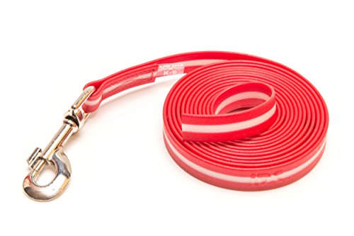Julius-K9 IDC-Lumino Phosphorescent Leash without Handle, 19 mm x 5 m, Red