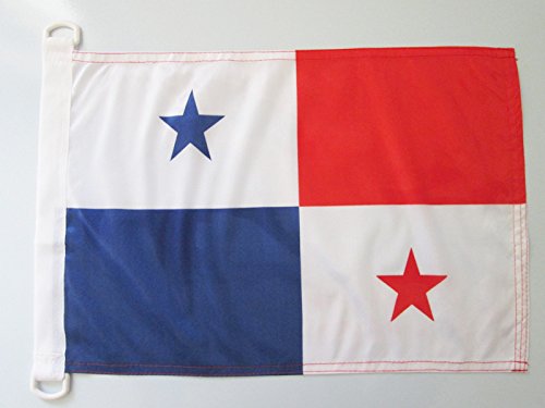 AZ FLAG - Panama Nautical Flag - 18'' x 12'' - For Outdoor and Boat - Panamanian Banner Knitted Polyester with Two Plastic Rings - Vivid Colors - 12x18 in - 45x30 Cm