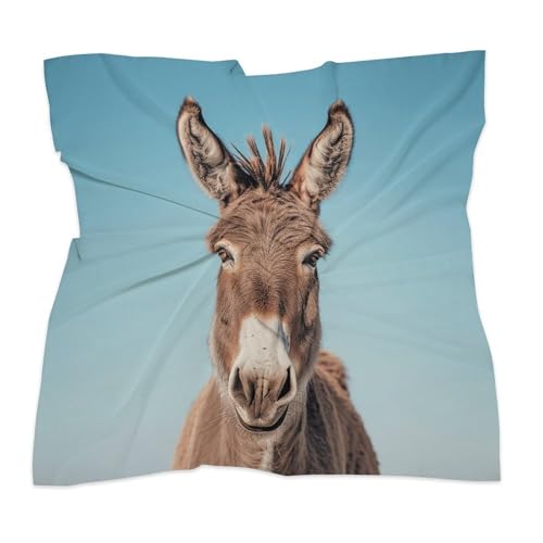 Bright Colored Curves Women's Silk-Like Fashion Head Scarf Versatile Satin Square Bandana Kerchief