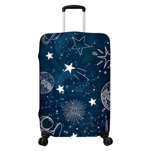 Image of Printed Luggage Cover for Traveling Bag & Suitcase - Stretchable & Scratchproof Trolley Protector with Velcro Lock & Lightweight Washable Material(Suitcase Not Included, Only Cover in Product)