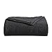Kenneth Cole Lightweight Cotton Home Bedding, Cozy Blanket for All Seasons, Queen, Black