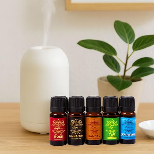 Image of Signamio 10 Pcs Essential Oil Set - Premium Reed Diffuser Fragrance Aroma Oil Collection for Home & Office - Long-Lasting Scented Essential Oil Blends for Relaxation & Wellness
