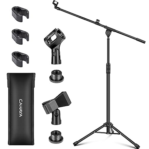 CAHAYA Upgraded Trípode Boom Hoja Micrófono Soporte Universal de Metal Mic Stand con Bolsa de Transporte, para Actuación Canto Discurso Boda Escenario y al Aire Libre CY0311 | Ya disponible en tu tienda friki favorita! En mundofriki.es!