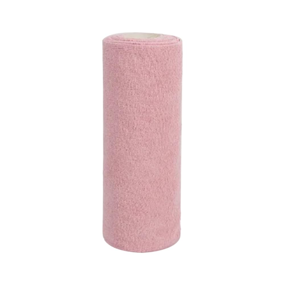 Plookyoe Pink Reusable Cleaning Wipe Household Microfiber Towel Rolls Dish Rags Wash Paper Towel Replacement