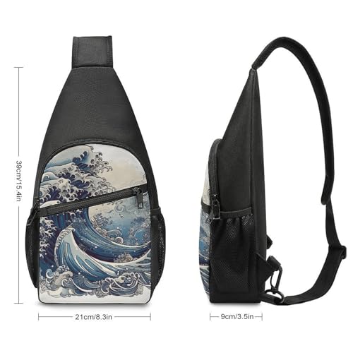 Morrales Sling Bag Azul para Senderismo y Uso Diario miniatura 2