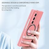 F.QYNing Magnetic Case for Samsung Galaxy Z Fold 7,Shockproof Cover, Folding Protection Full Protective Shell Cover Case for Samsung Galaxy Z Fold 7 (Pink) - Image 3