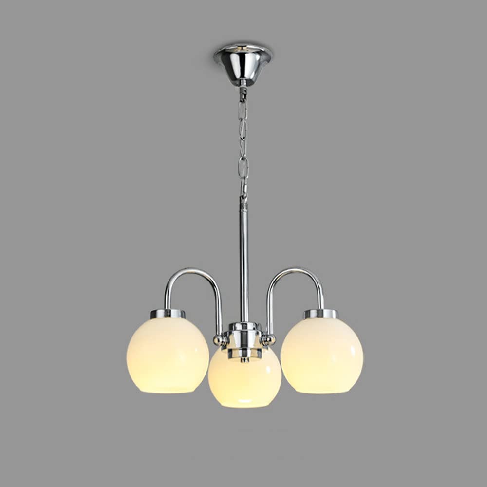 Lampes à suspension pour chambre à coucher au design chromé géométrique moderne