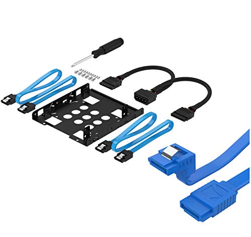 Kit montaje disco duro SSD 3.5" a x2 SSD con cable SATA III