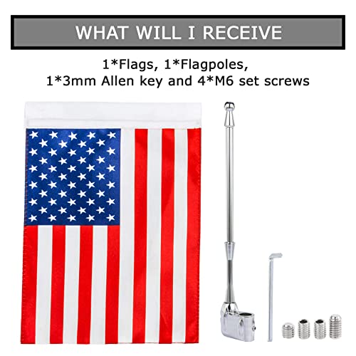Pslcustomerservice FLAG1-UNITED STATES 1 Psler Motocycle Aluminum Rear Side Mount Luggage Rack Antenna Vertical Flag Pole thumb #5