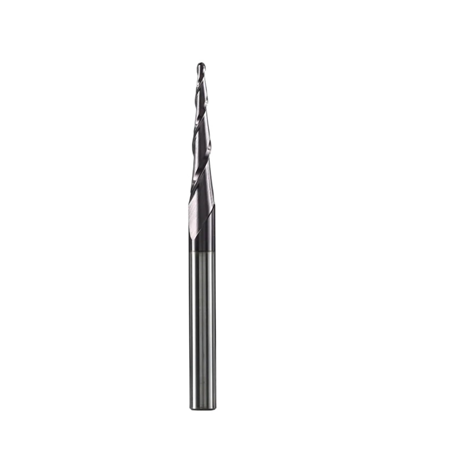 Fresas cónicas punta bola CNC de metal y madera con vástago de 4mm R0.25 para grabado