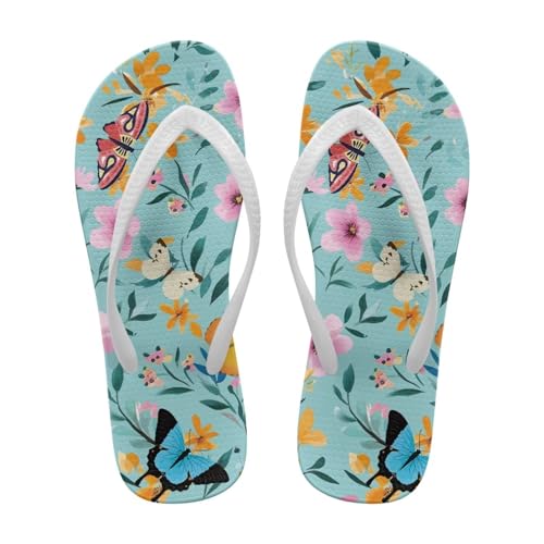 Women's Flip Flops Bathroom Beach Slippers for Lady Indoor & Outdoor Flip-Flops with EVA Sole