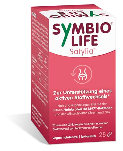 SymbioLife Satylia - unterstützt den aktiven Stoffwechsel mit Chrom und Zink* - Nahrungsergänzungsmittel mit aktiven Bakterien - 28 Kapseln