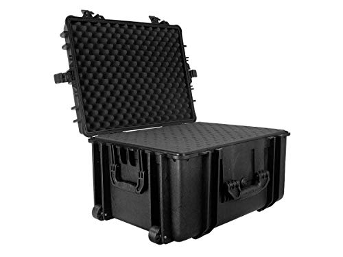 Image of Monoprice Weatherproof Hard Case - 26 x 20 x 14 Inches, With Wheels and Customizable Foam, Shockproof, IP67, Ultraviolet And Impact Resistant Material, Black - Pure Outdoor Collection, 82.2 Liter