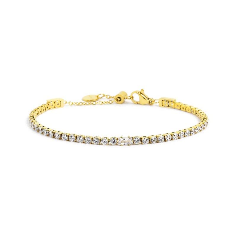 Bracelet TENNIS Marlù en acier inoxydable doré qui ne ternit jamais
