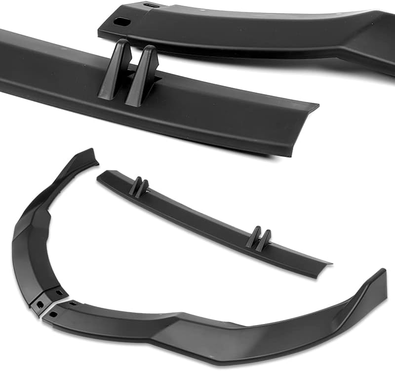 3PCS Front Bumper Lip Kit fit for Compatible with 2022-2024 AudiA3 S3 Sport Bumper, STP-Style Splitter Trim Protection Spoiler, Air-Dam-Chin-Diffuser (Unpainted Matt Black)