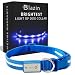 Blazin' Safety LED Dog Collar - USB Rechargeable with Water Resistant Flashing Light, Large, Blue