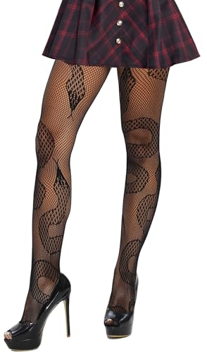 Star Fishnet Stockings for Women-Lace Design, Breathable & Stretchy Tights for Party, Cosplay, Fashion