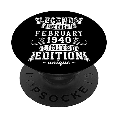 Cumpleaños Febrero 1940 Edición Limitada Regalo February PopSockets PopGrip Intercambiable