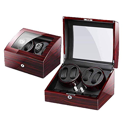 Caja automática para 4 relojes que evita paradas mecánicas con motor súper silencioso