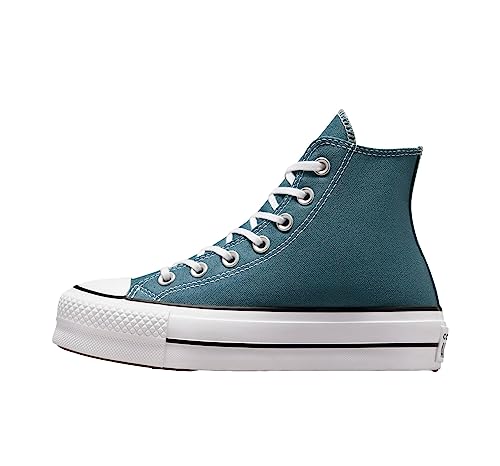 Converse Women's Chuck Taylor All Star Leopard Platform High Top Sneakers, Deepgreen, 4.5 UK, Deepgreen, 4.5 UK2