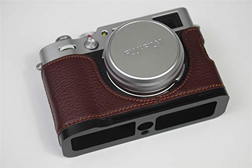 Zakao X100V Kameratasche, echtes Leder, halbe Öffnung unten, Holster, Kameratasche mit Handschlaufe, Schutzhülle, Tasche… – Bild 3