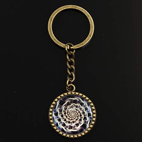 Preisvergleich Produktbild MNBVC Sun Nebula Glass Cabochon Auto Schlüsselbund Ring Unisex