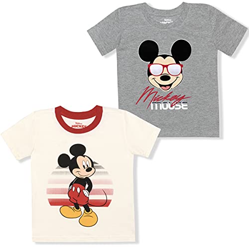 Disney Mickey Mouse Boys’ 2 Pack T-Shirt For Infant And Toddler – Blue/White/Gray #TOP19