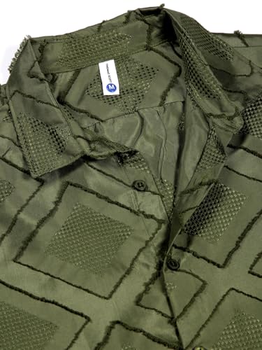 Image of Thomas Scott Men's | Self Design | Full Sleeve | Slim Fit | Polyester | Spread Collar | Casual Shirt