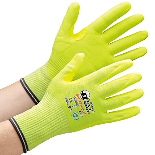 耐切創性手袋 ベストグリップ ブレスカットECO NJJ5359QY 手のひらコーティング イエロー L 1双入