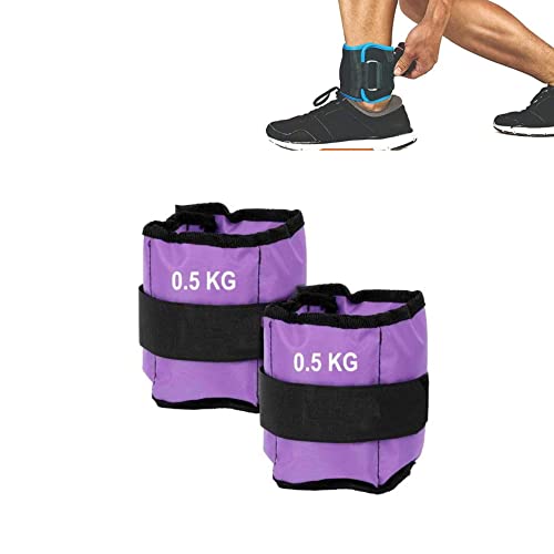 FFitness Pesi per Polsi e Caviglie (2 x 0.50 kg) Wrist/Ankle Weights con Cinturino Regolabile a Strappo