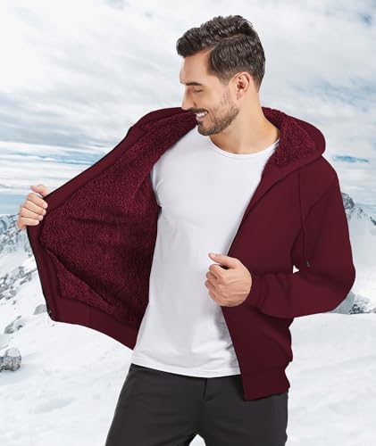 Mens Fleece Hoodies Zip Up Warm Thick Winter Jacket - image 2