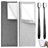✅【Facile da usare】Ogni panno per la pulizia misura 20 x 20 cm. Le due spazzole per la pulizia sono lunghe 19 cm. I nostri panni per lucidare l'argento sono molto leggeri e facili da maneggiare, consentendoti di pulire i tuoi gioielli sempre e ovunque.