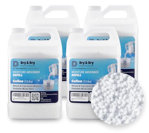 Image of Dry & Dry Moisture Absorbers Refill Beads (30 LBS) - Dehumidifiers for Home Dehumidifier for Basement Dehumidifiers for Bedroom Small Dehumidifiers, Moisture Absorber Refill, Fragrance Free