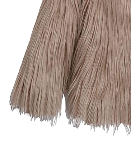 FYEARFOX Women’s Plus Size Fall Open Front Cardigan Faux Fur Coat Shaggy Long Sleeve Jacket Warm Coat4