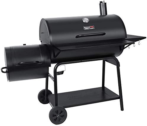 Royal Gourmet CC2036F Barrel Charcoal Grill with Offset Smoker, Outdoor BBQ Grill with 1200 Sq. In. Grilling Area for Large Event Gathering, Black - Thumbnail 2