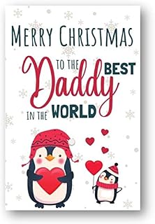 Second Ave Best Daddy Penguin Children's Kids Christmas Xmas Holiday Festive Greetings Card