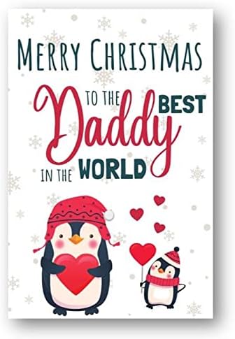 Second Ave Best Daddy Penguin Children's Kids Christmas Xmas Holiday Festive Greetings Card